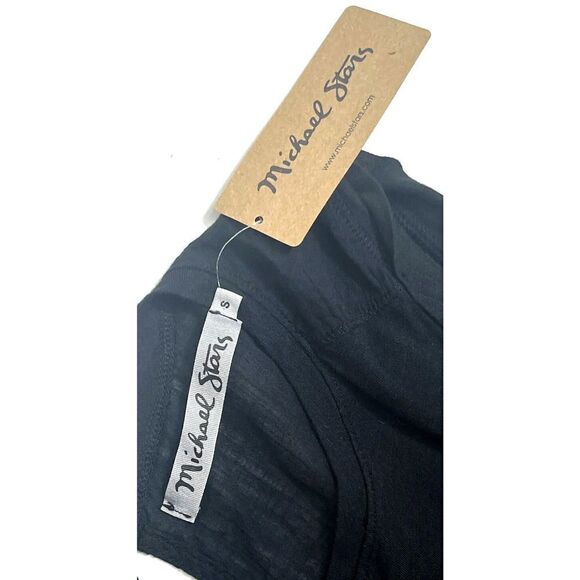 Michael Stars Small Dress Black Slub Jersey Sleeveless New Minimal Capsule - Picture 4 of 13